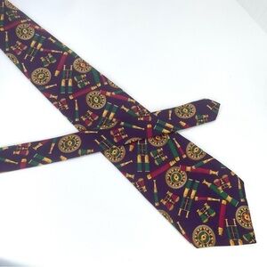 Tommy Hilfiger Tie Binoculars Print Purple Gold
